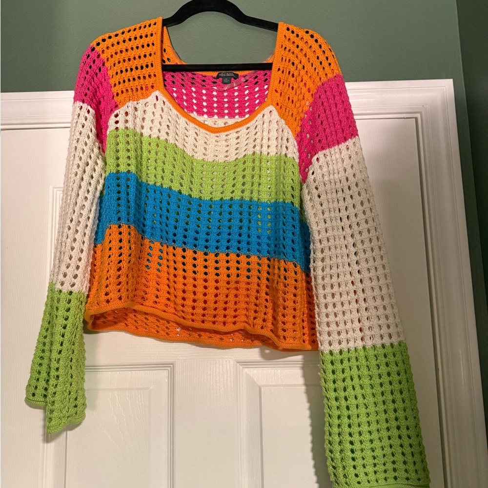 Wild Fable Multicolor Crochet Swim Coverup